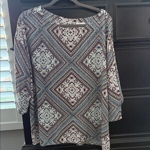 JJILL Geometric Patterned Women's Top